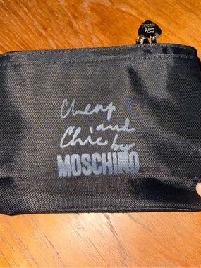 Moschino Vintage Black Nylon Pouch Bag EUC